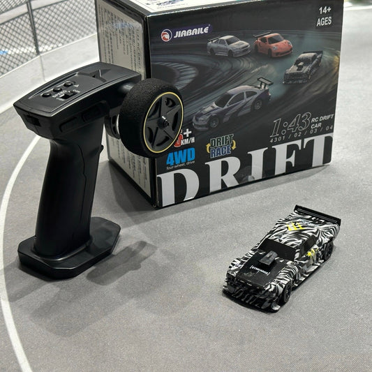 Jiabaile 1/43 Scale RC Drift Car - 4WD Fully Proportional Mini RC Car RTR
