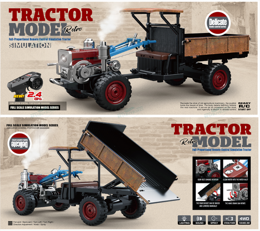 JJRC C8836 1/12 Scale Full-Proportional RC Tractor – 4WD with Lights, Smoke & Sound