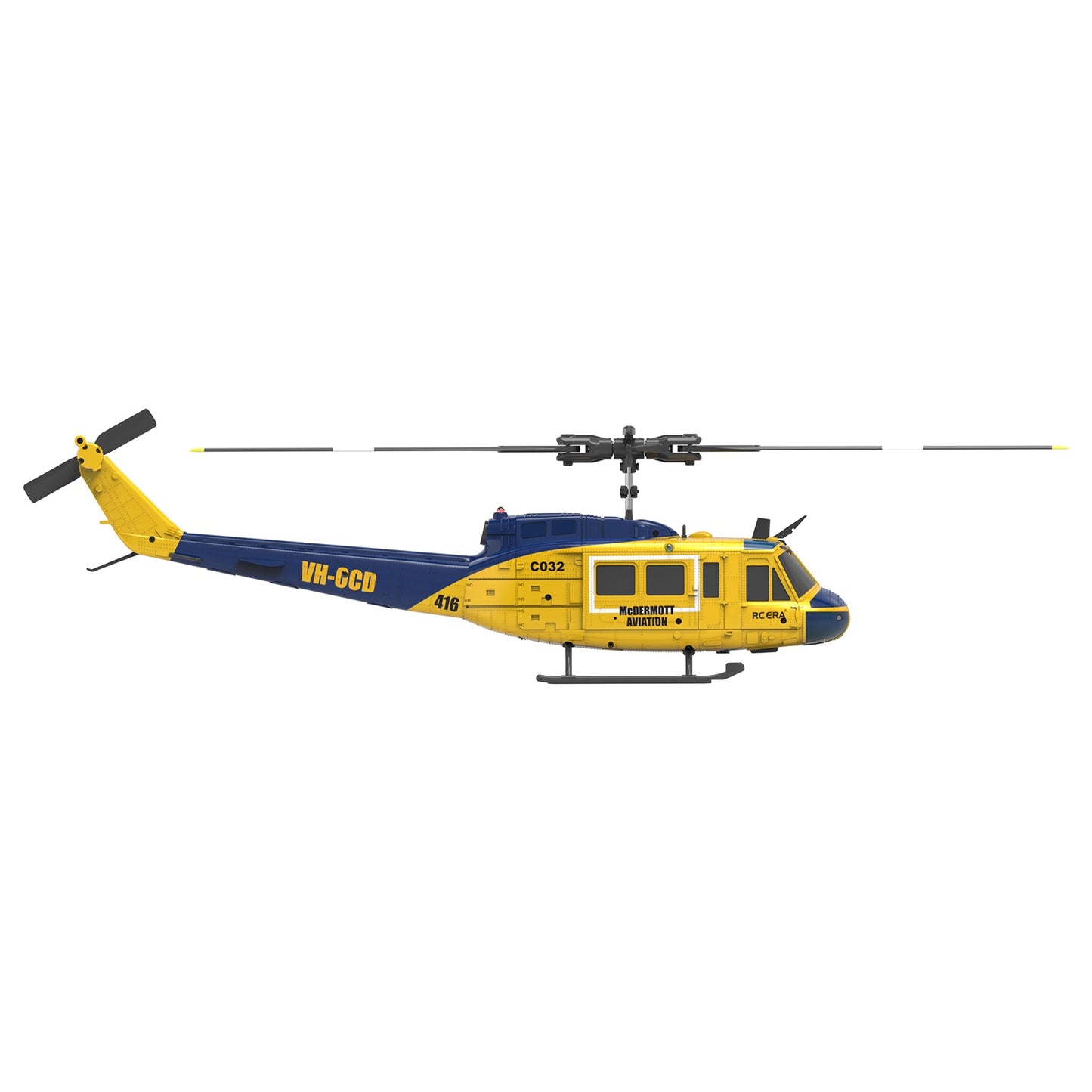 RC ERA C032 UH-1 Huey 6CH Brushless RC Helicopter with Gyro Stabilization – Scale Replica with Altitude Hold & 3D Inverted Flight