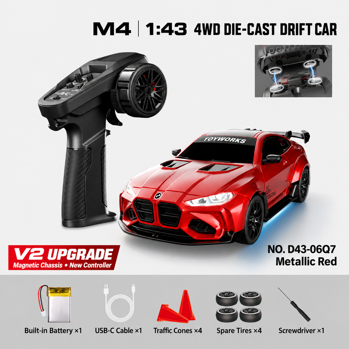 D43-06Q7 HSTAR M4 1/43 RC Drift Car