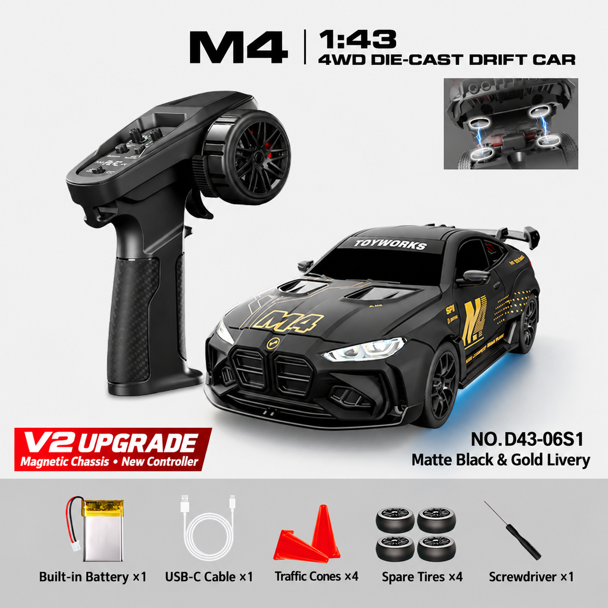 D43-06S1 HSTAR M4 1/43 RC Drift Car