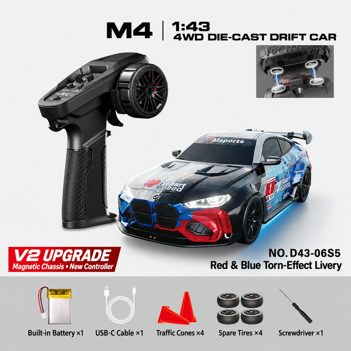 D43-06S5 HSTAR M4 1/43 RC Drift Car