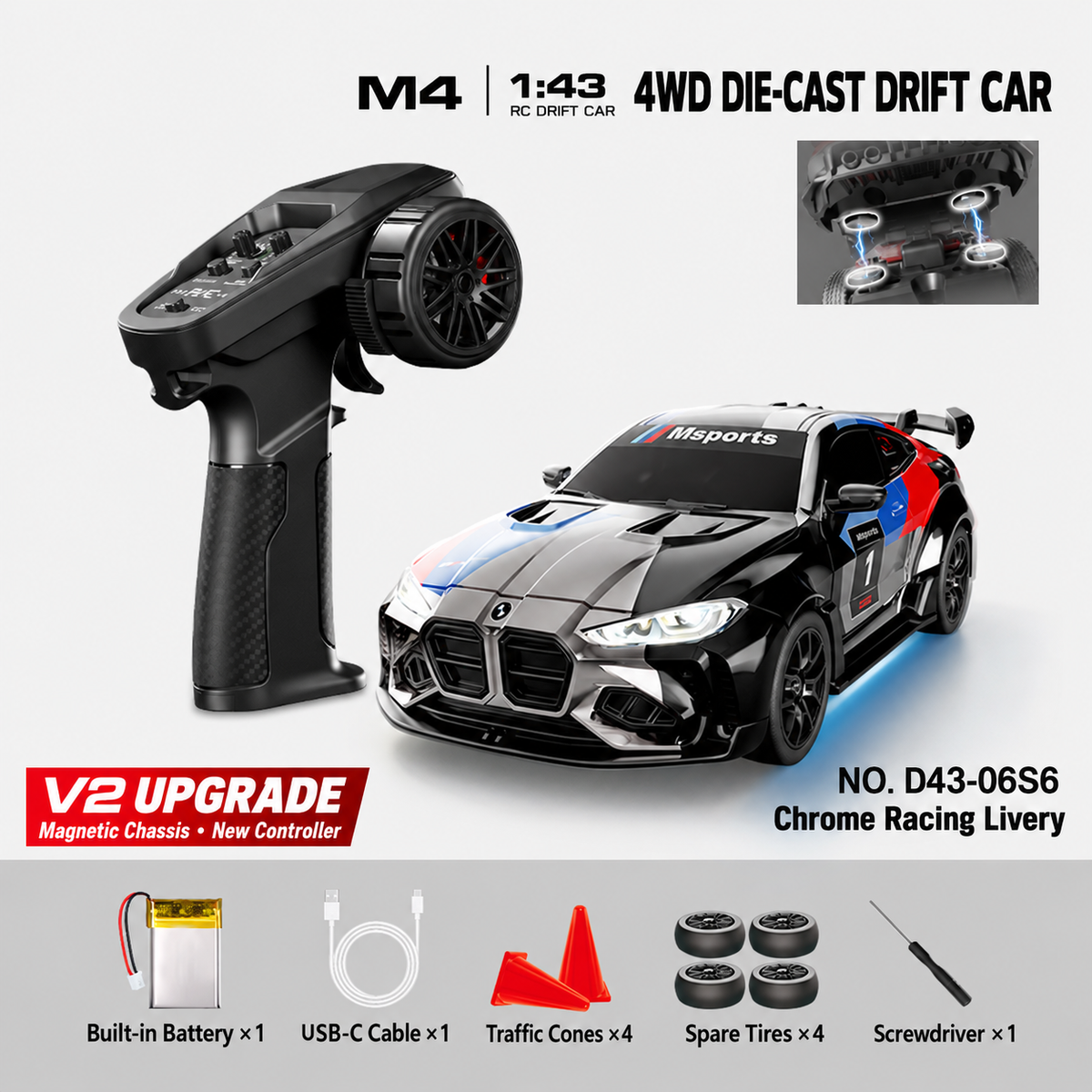 D43-06S6 HSTAR M4 1/43 RC Drift Car