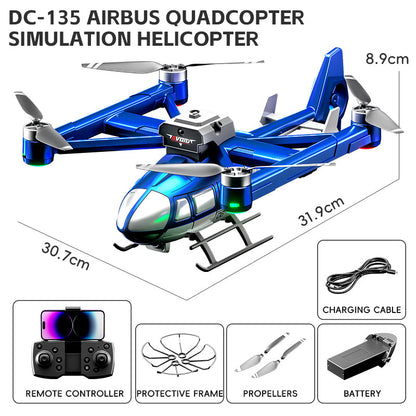 JJRC X38 DC-135 Airbus Quadcopter Drone (RC Helicopter) with 720P HD Camera and 5-Way Obstacle Avoidance