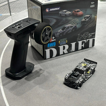 Jiabaile 1/43 Scale RC Drift Car - 4WD Fully Proportional Mini RC Car RTR