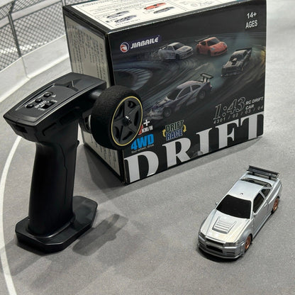 Jiabaile 1/43 Scale RC Drift Car - 4WD Fully Proportional Mini RC Car RTR
