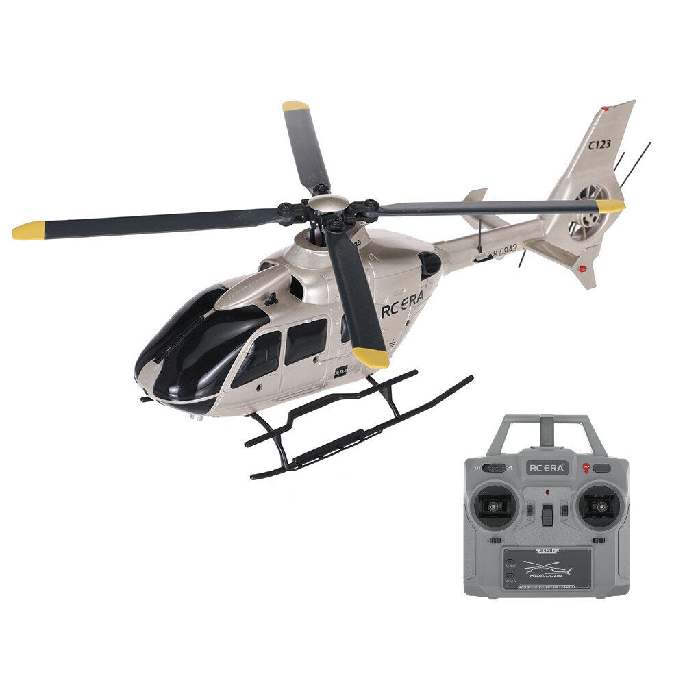 RC ERA C123 PRO EC135 R/C Helicopter - 6CH 1/36 Single Rotor with Barometer & Optical Flow Precision - Advanced Brushless RC Helicopter for Enthusiasts