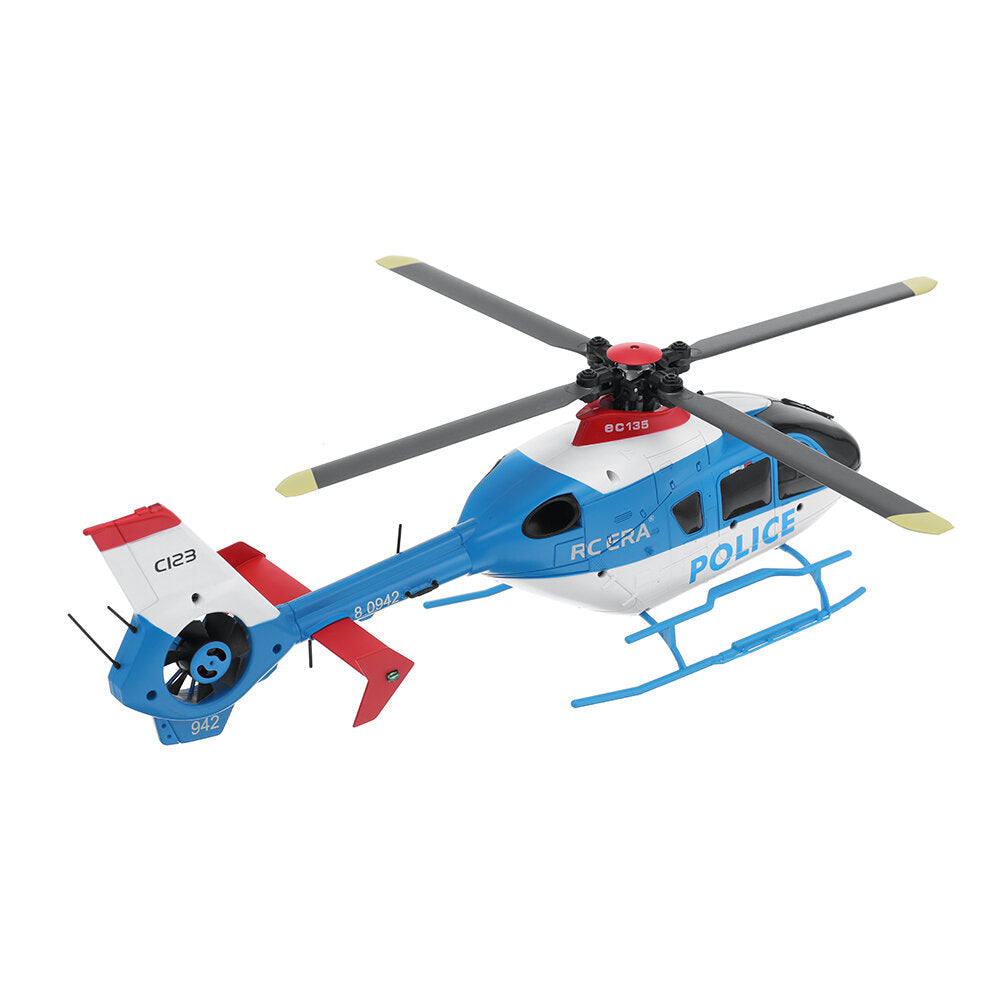 RC ERA C123 PRO EC135 R/C Helicopter - 6CH 1/36 Single Rotor with Barometer & Optical Flow Precision - Advanced Brushless RC Helicopter for Enthusiasts