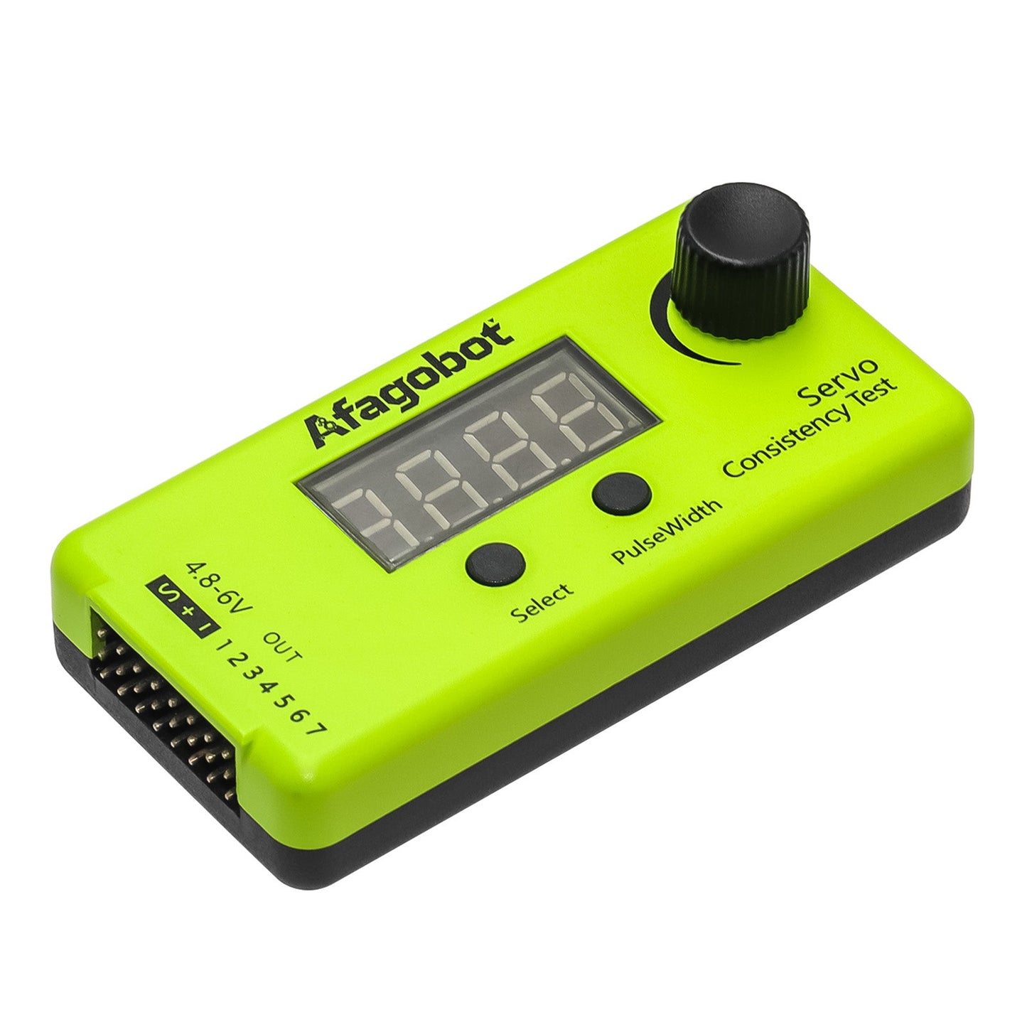 Afagobot 4-channel digital RC servo tester front view