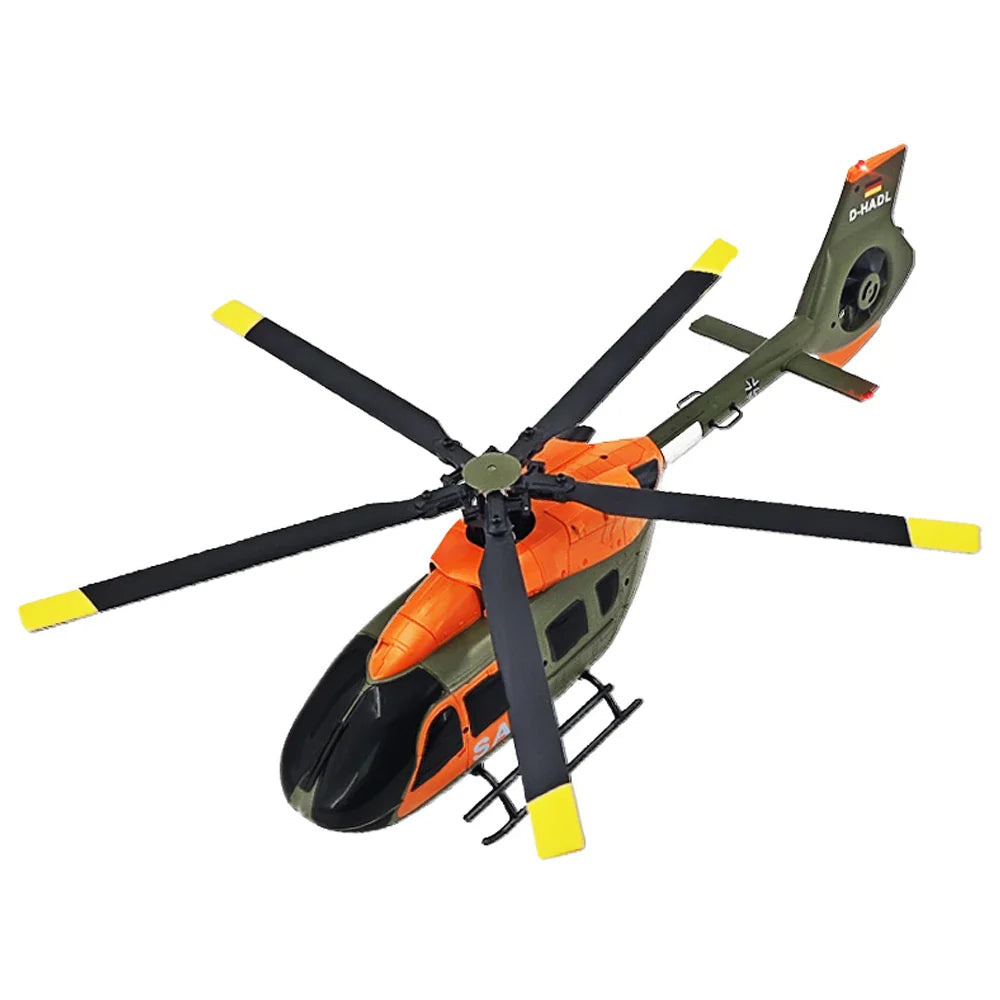 C190 H145-style flybarless RC helicopter front view
