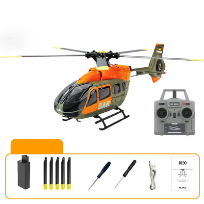C190 RC helicopter with six-axis gyro and optical flow
