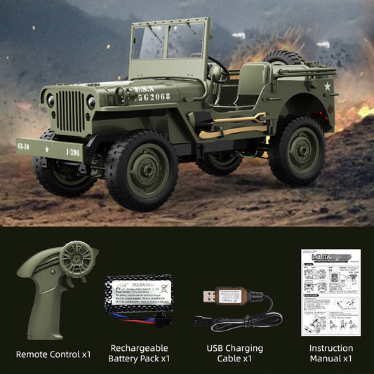 JJRC C8815 1/10 military Jeep-style RC vehicle