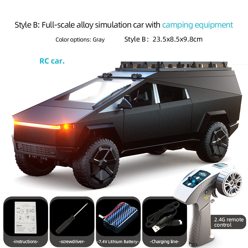 JJRC C8817 grey RC car with camping gear