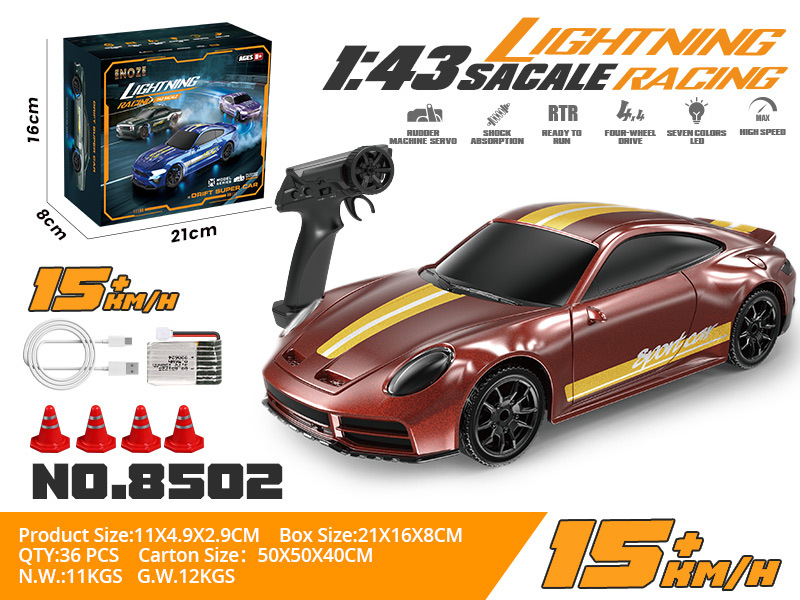 Red ENOZE 8502 1/43 RC drift car