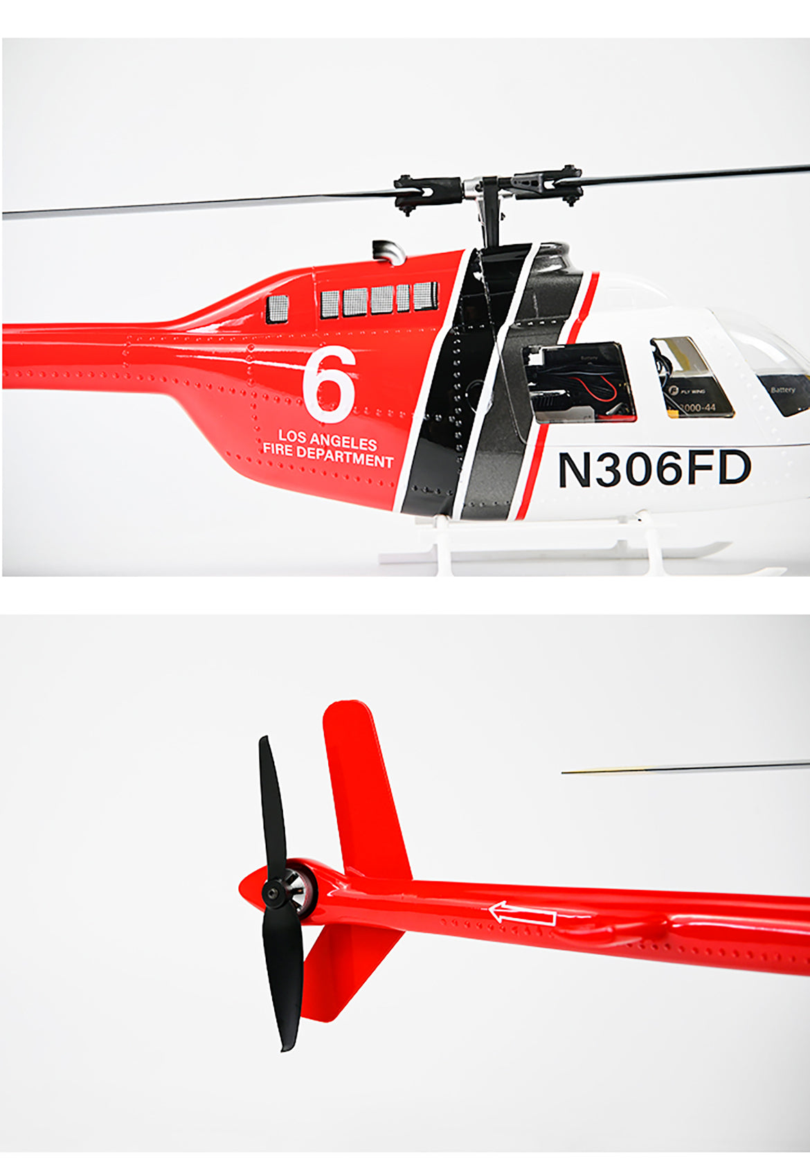 Flywing Bell 206 V3 GPS scale RC helicopter detail 17
