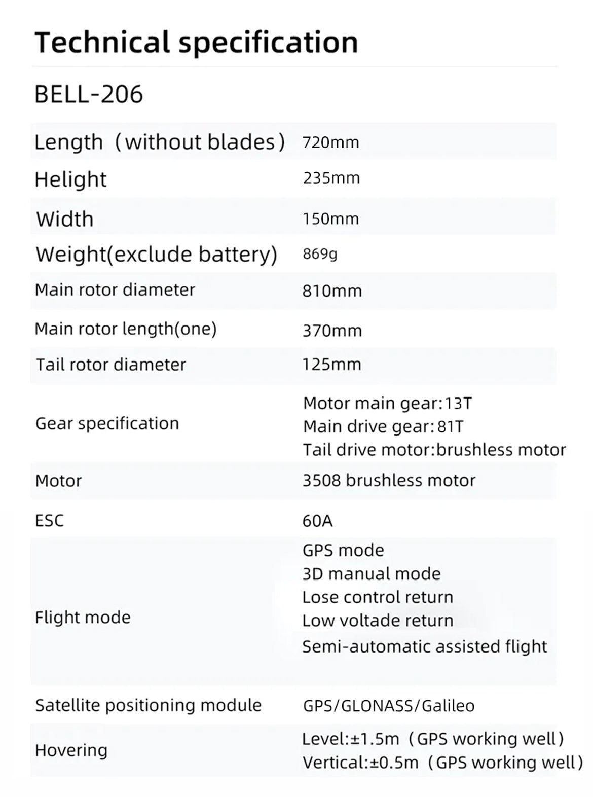 Flywing Bell 206 V3 GPS scale RC helicopter detail 18