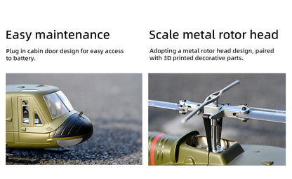 Flywing UH-1 V4 RC helicopter landing gear and fuselage detail