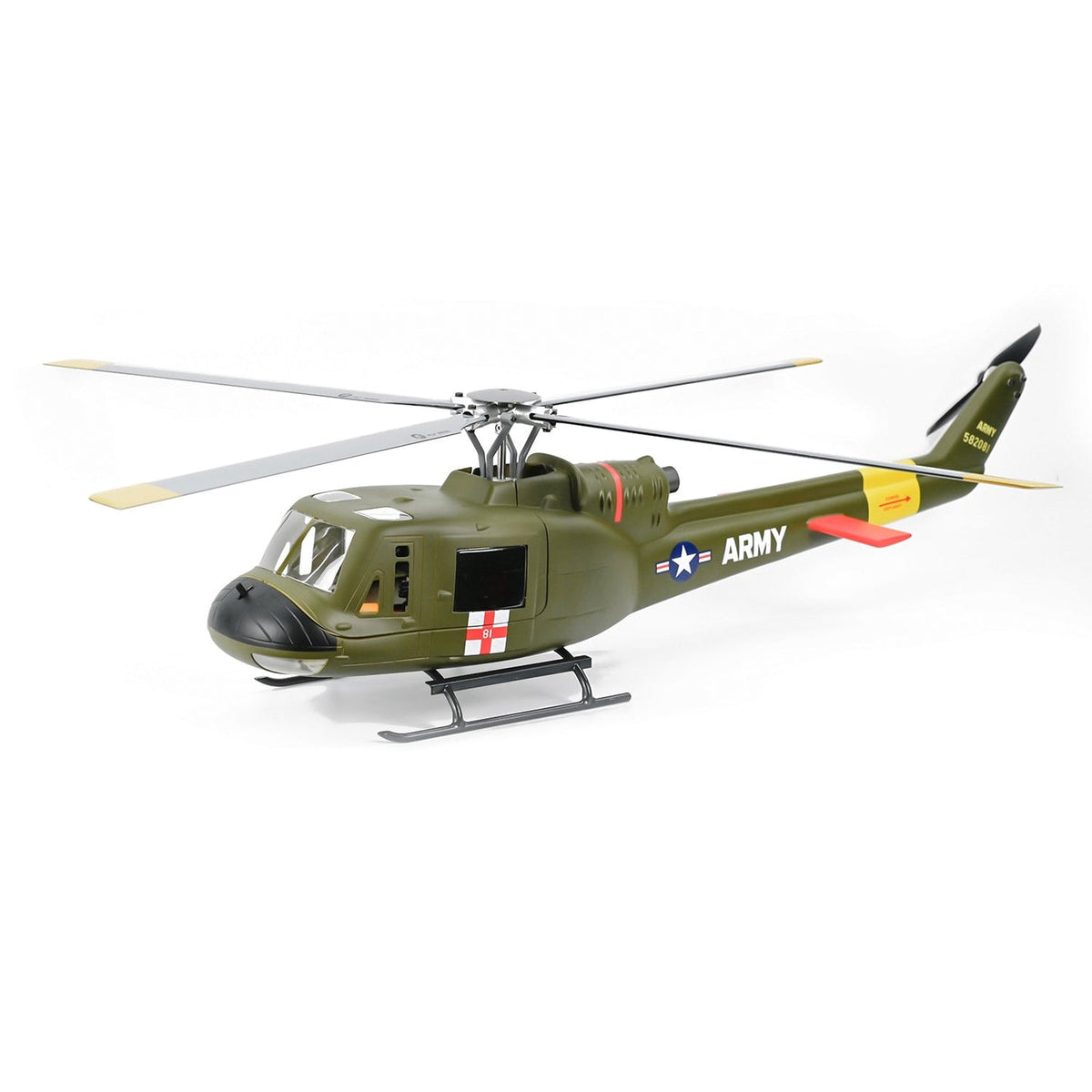 Flywing UH-1 V4 green fuselage with four-blade rotor