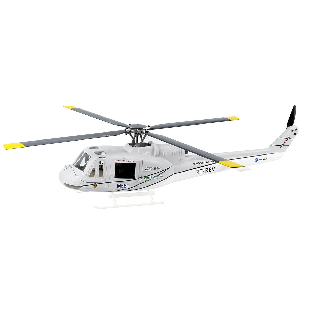 Flywing UH-1 V4 white fuselage with four-blade rotor