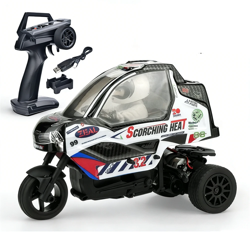 Geeks X801 three-wheel RC motorcycle side view