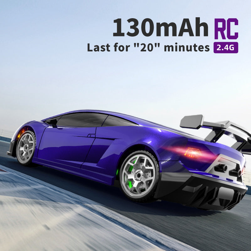 HBX 2198 1/43 RC drift car and spare parts — hbx 2198 1 43 mini drift car purple product image