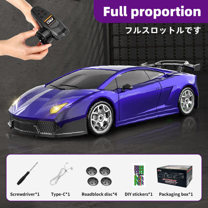 HBX 2198 1/43 RC drift car and spare parts — hbx 2198 rc drift car purple product image