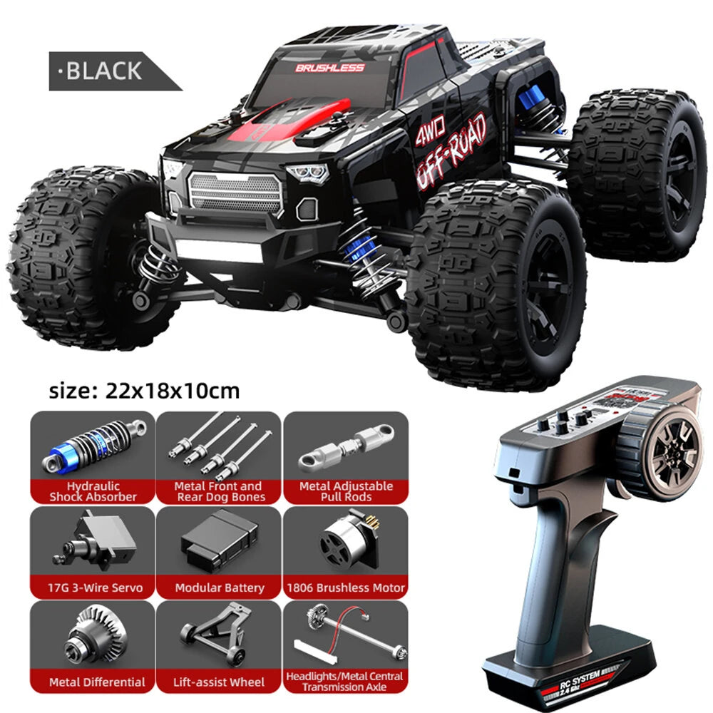 JJRC C8811 1/20 brushless 4WD RC truck in black