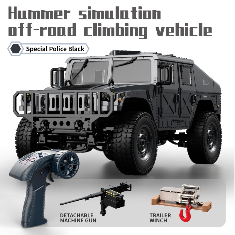 JJRC C8835 black 1/12 military-style RC crawler
