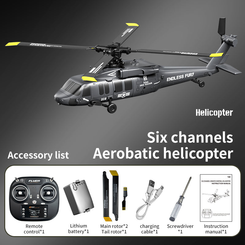 JJRC U9901 gray flybarless RC helicopter