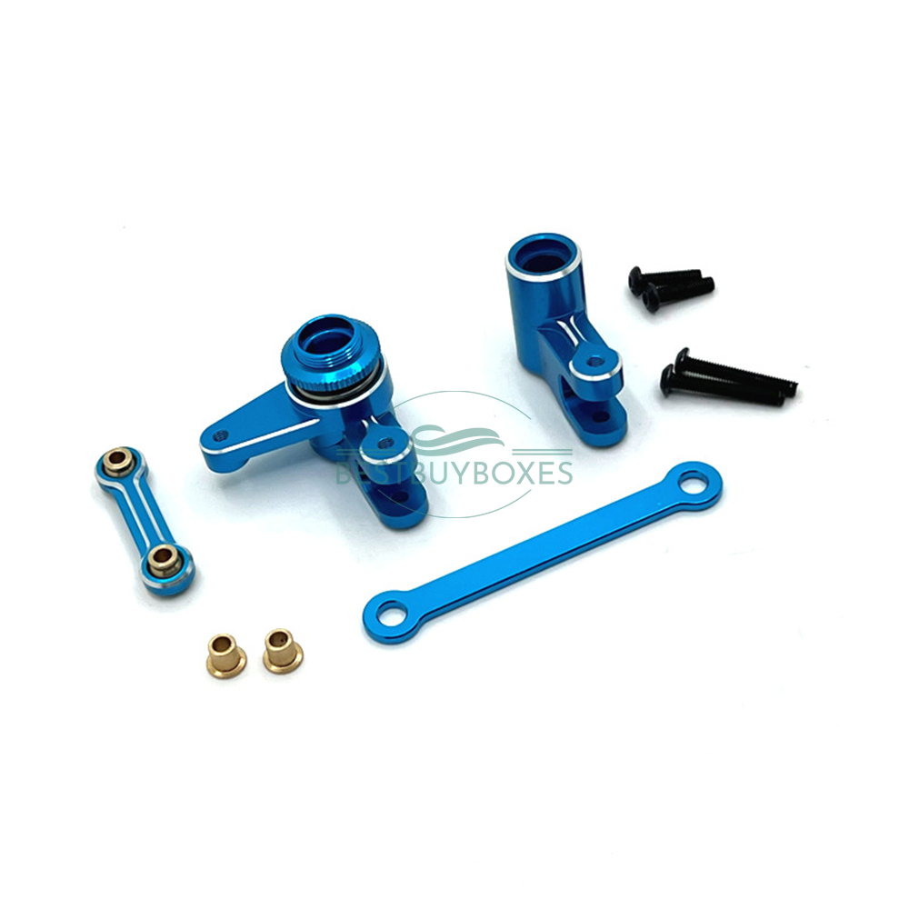 MJX Hyper Go 10208 aluminum upgrade — Front Steering Assembly Servo Link 987 Blue option image