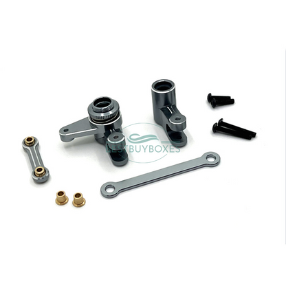 MJX Hyper Go 10208 aluminum upgrade — Front Steering Assembly Servo Link 987 Gray option image