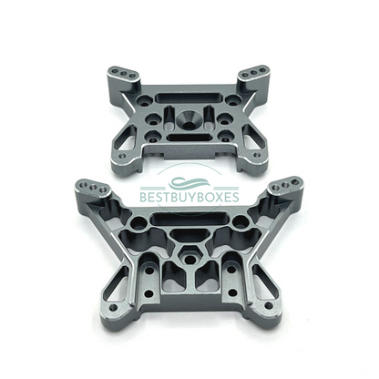 MJX Hyper Go 10208 aluminum upgrade — Front and Rear Shock Towers 990 Gray option image