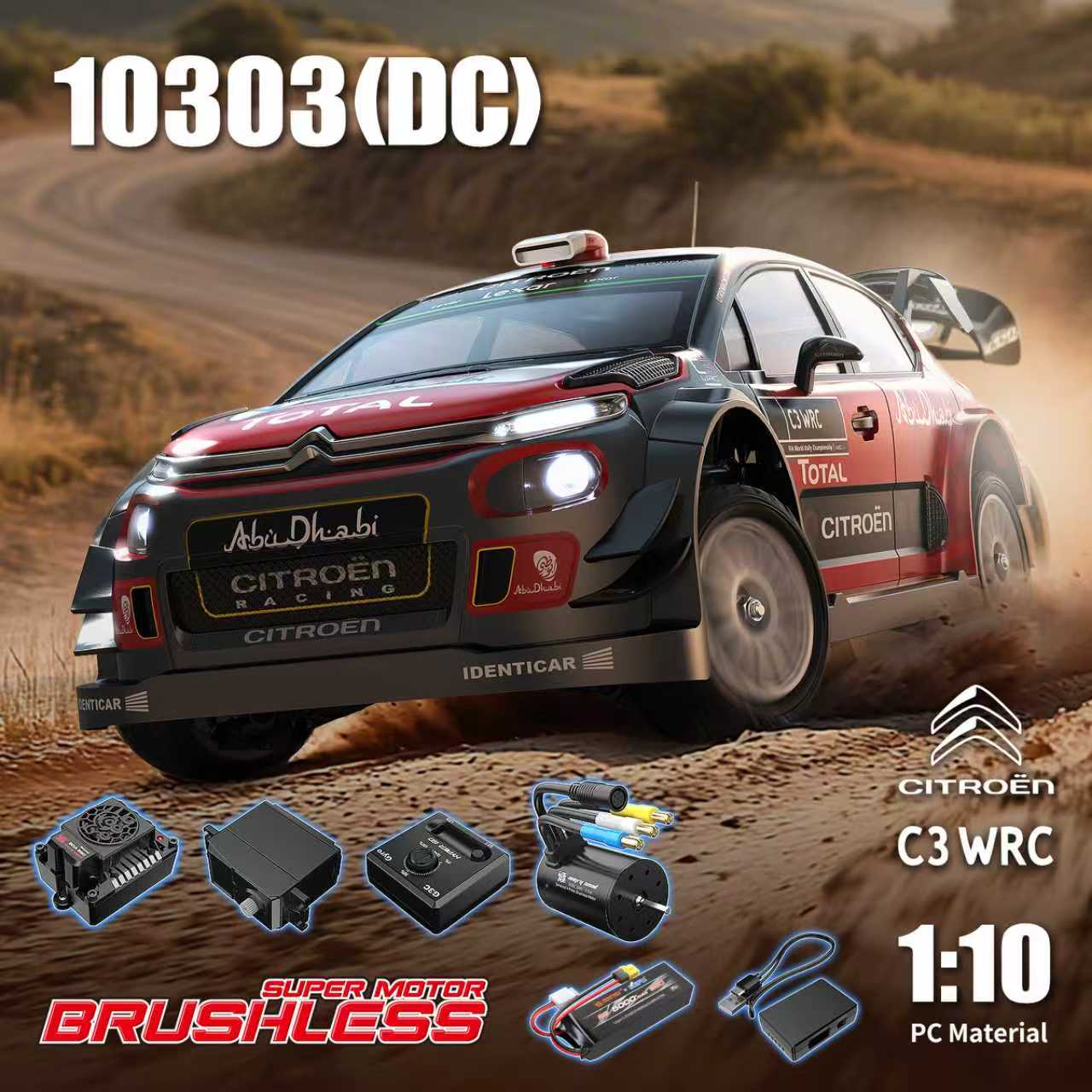 MJX Hyper Go 10303 4WD chassis and rally body