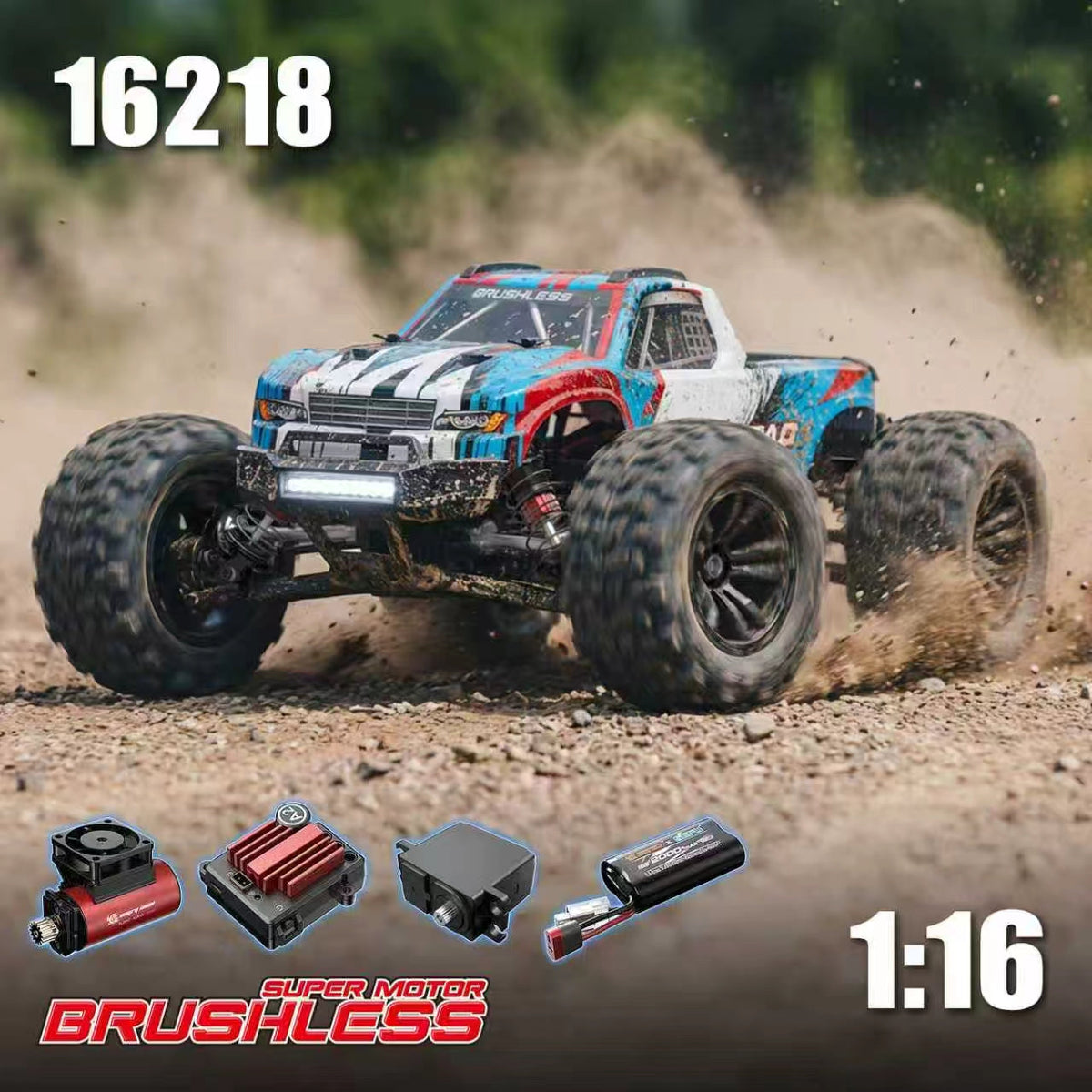 MJX Hyper Go 16218 1/16 brushless RC monster truck