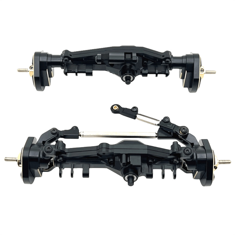 MJX H12Y front and rear axle assembly in black