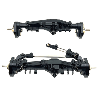 MJX H12Y front and rear axle assembly in black