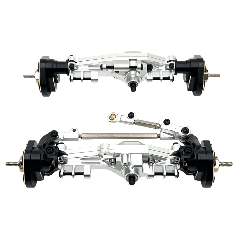MJX H12Y front and rear axle assembly in silver