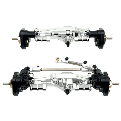 MJX H12Y front and rear axle assembly in silver