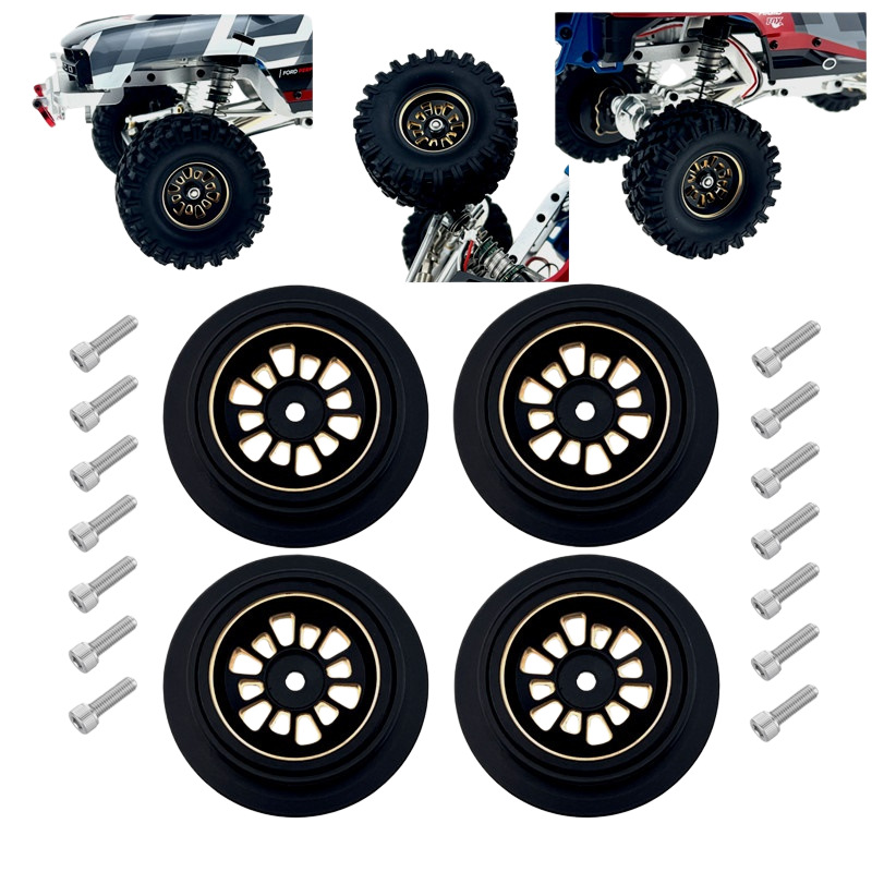 MJX Hyper Go H18P brass beadlock wheel hubs
