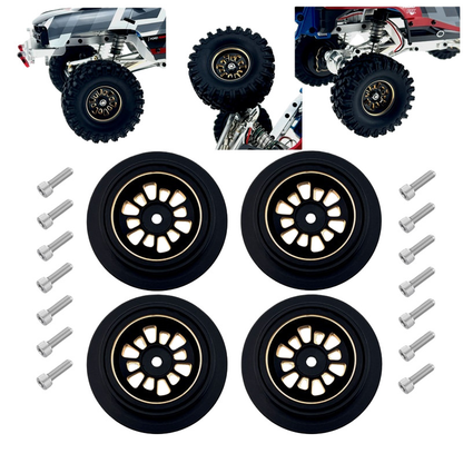 MJX Hyper Go H18P brass beadlock wheel hubs