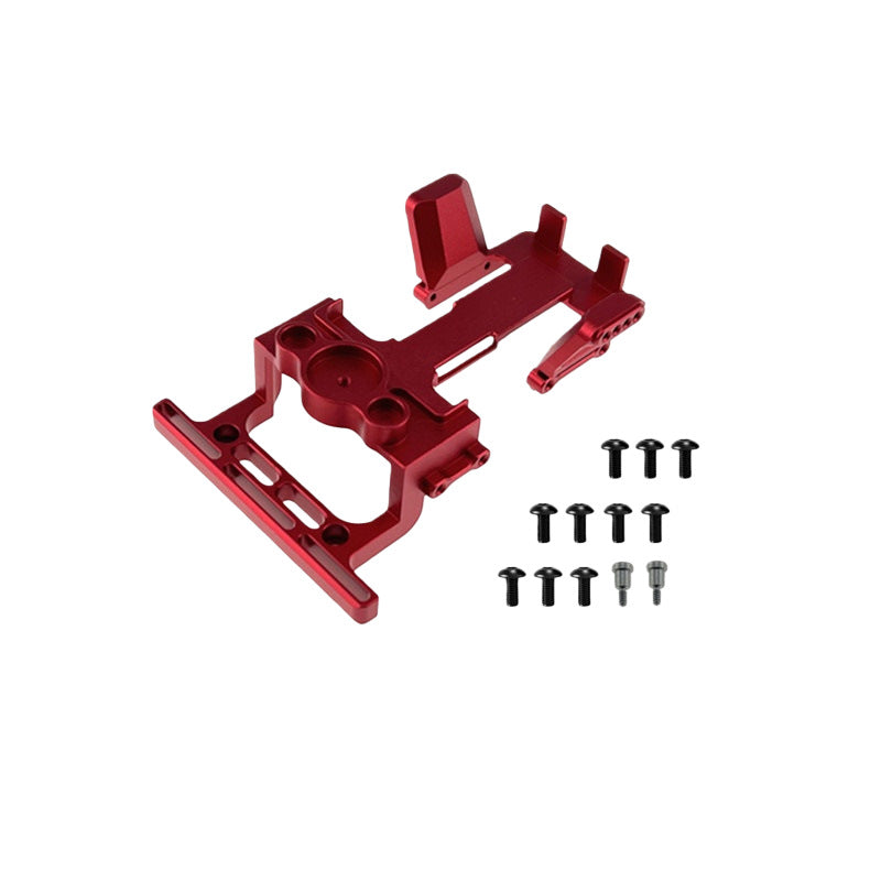 MJX H18P aluminum front shock mount and battery tray in red
