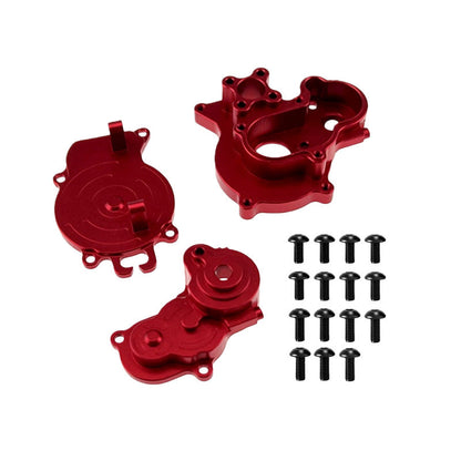MJX H18P aluminum motor gearbox housing in red