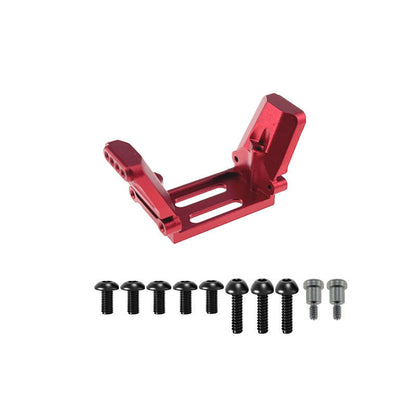 MJX H18P aluminum rear shock mount and receiver box in red
