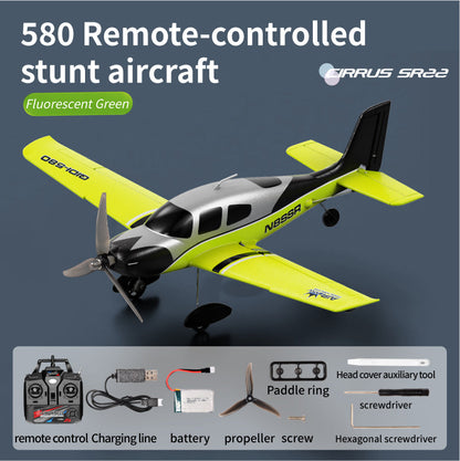 QIDI A580 green RC airplane side view