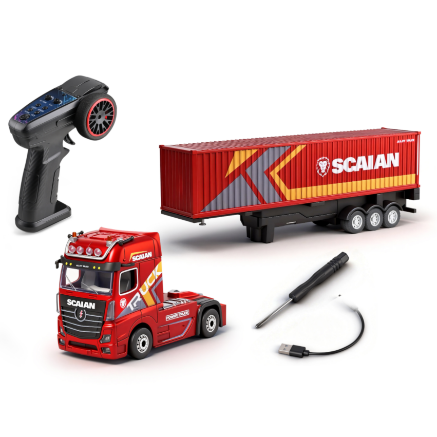 WLTOYS XK 6408 1/64 4WD RC semi truck