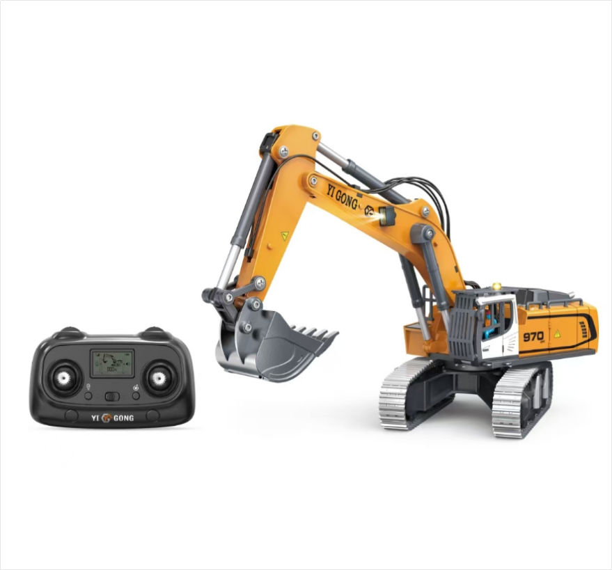 Yi Gong 970 miniature RC excavator boom operation