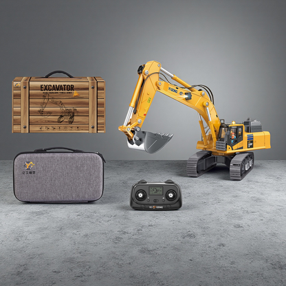Yi Gong 970 alloy RC excavator and remote controller