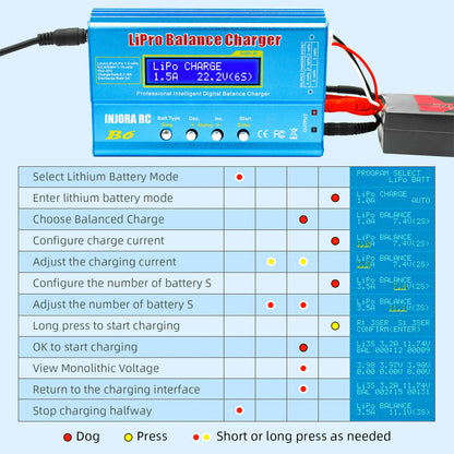 B6 balance charger package with adapter and charging leads