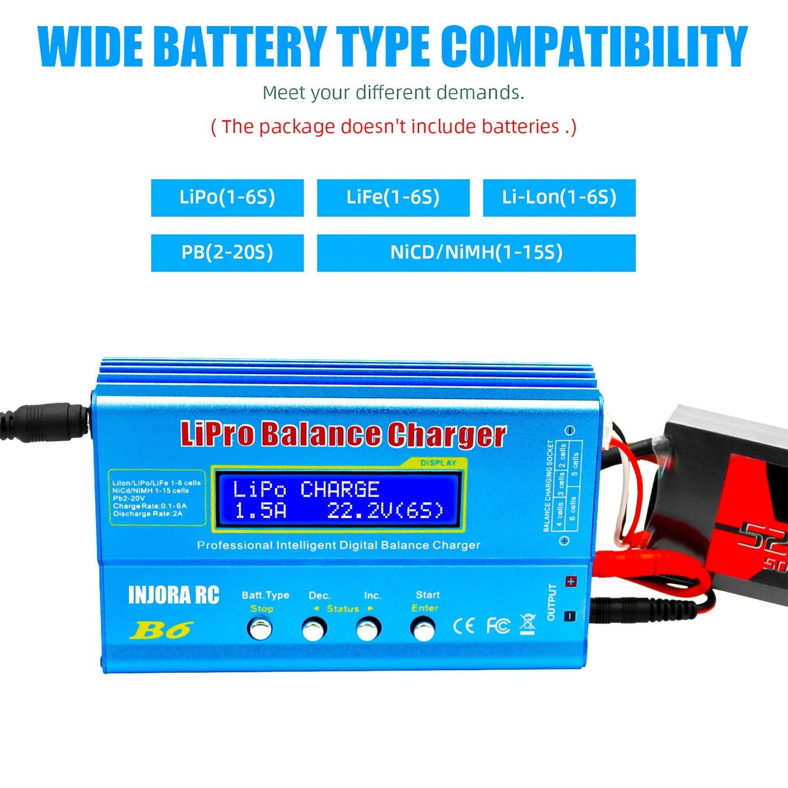B6 RC battery charger protection features