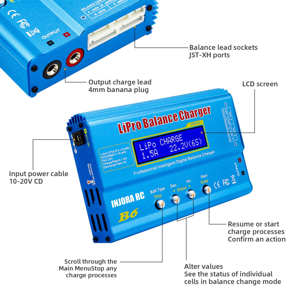 B6 multi-chemistry RC balance charger
